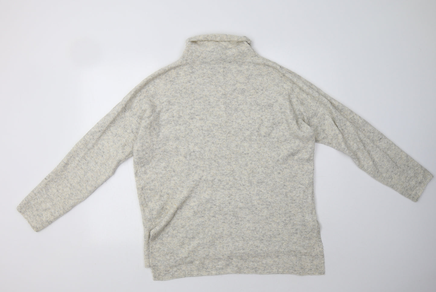 French Connection Womens Beige Roll Neck  Acrylic Pullover Jumper Size L