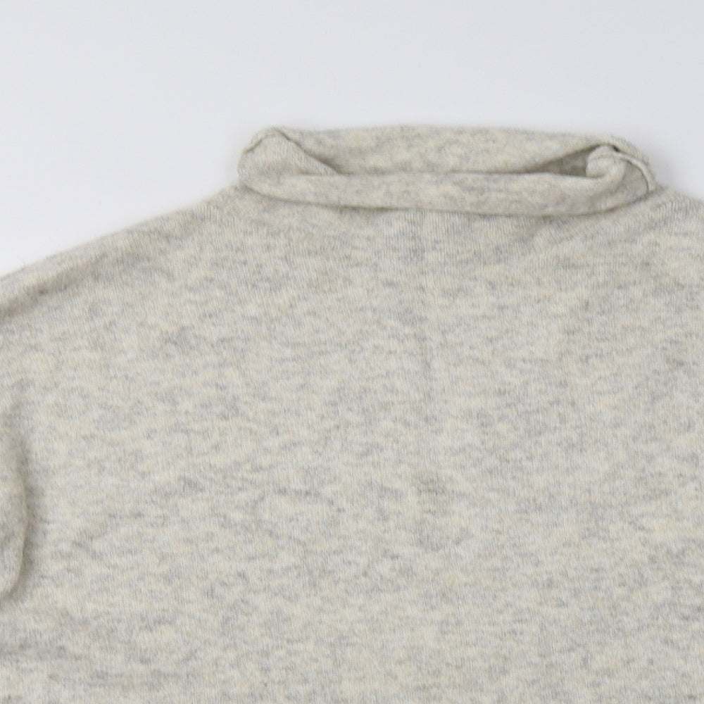 French Connection Womens Beige Roll Neck  Acrylic Pullover Jumper Size L