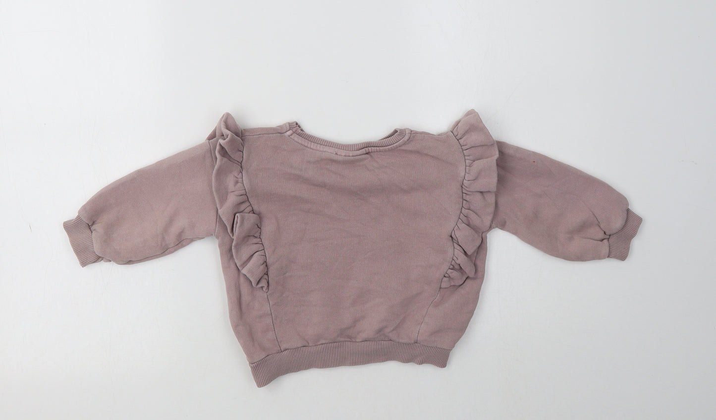 Zara Baby Pink  Cotton Pullover Jumper Size 12-18 Months