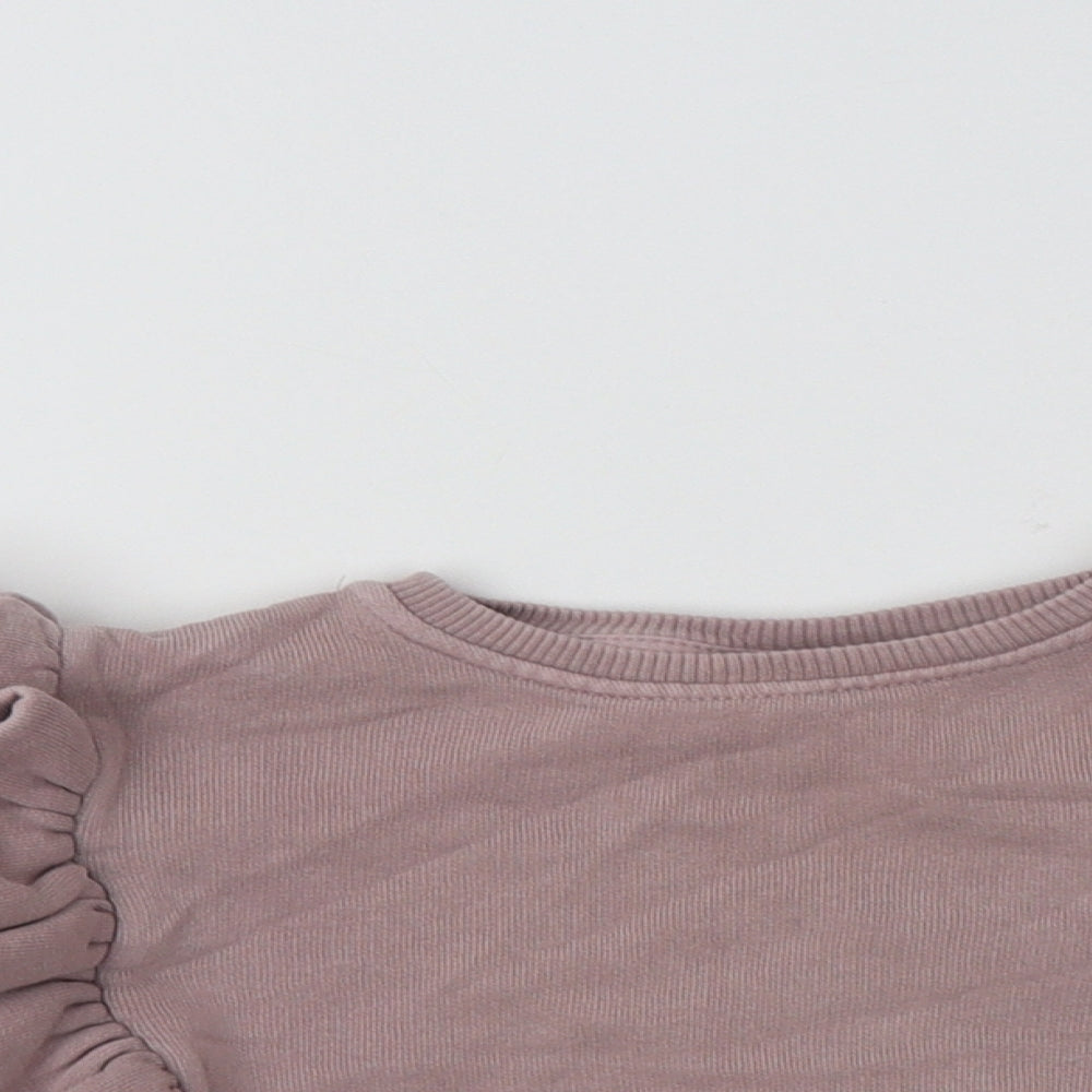 Zara Baby Pink  Cotton Pullover Jumper Size 12-18 Months
