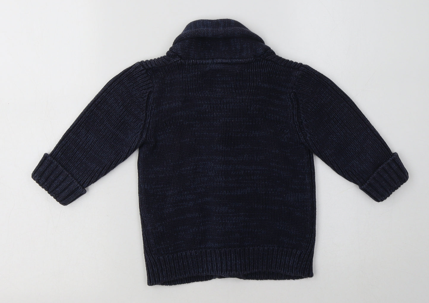 Jasper Conran Boys Blue Collared  Cotton Cardigan Jumper Size 2-3 Years  Button