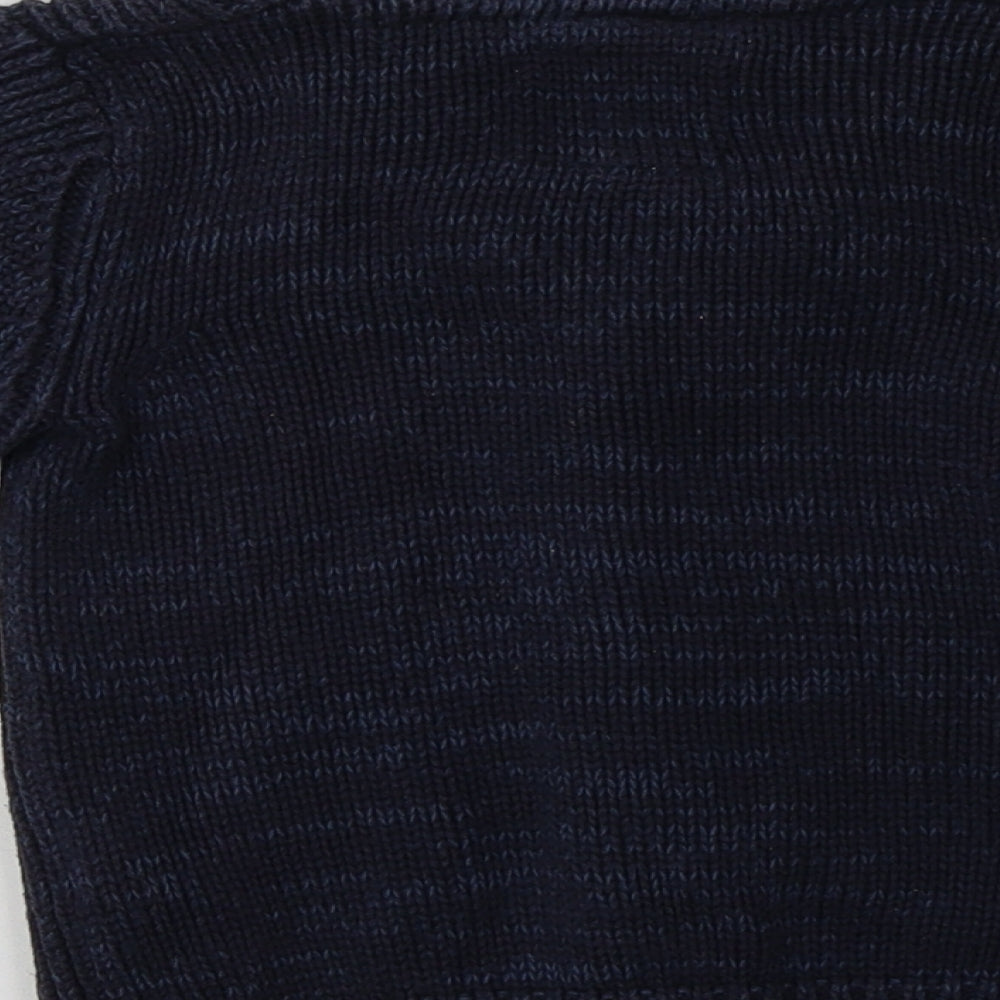Jasper Conran Boys Blue Collared  Cotton Cardigan Jumper Size 2-3 Years  Button