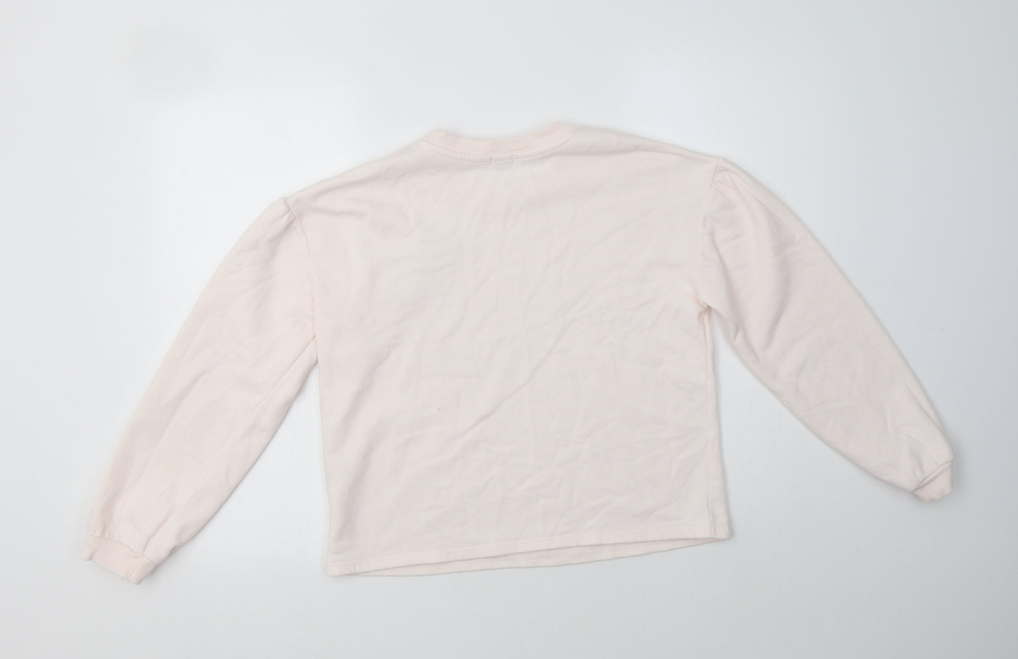 River Island Girls Pink  Cotton Pullover Sweatshirt Size 11-12 Years   - Always Kind