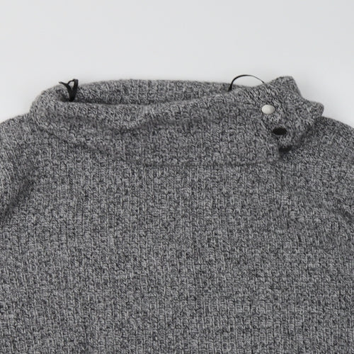NEXT Womens Grey Roll Neck  Cotton Pullover Jumper Size S