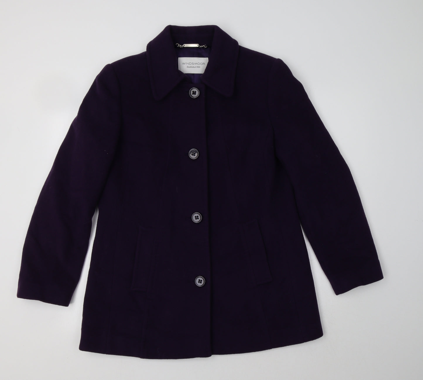 Windsmoor Womens Purple   Pea Coat Coat Size 12