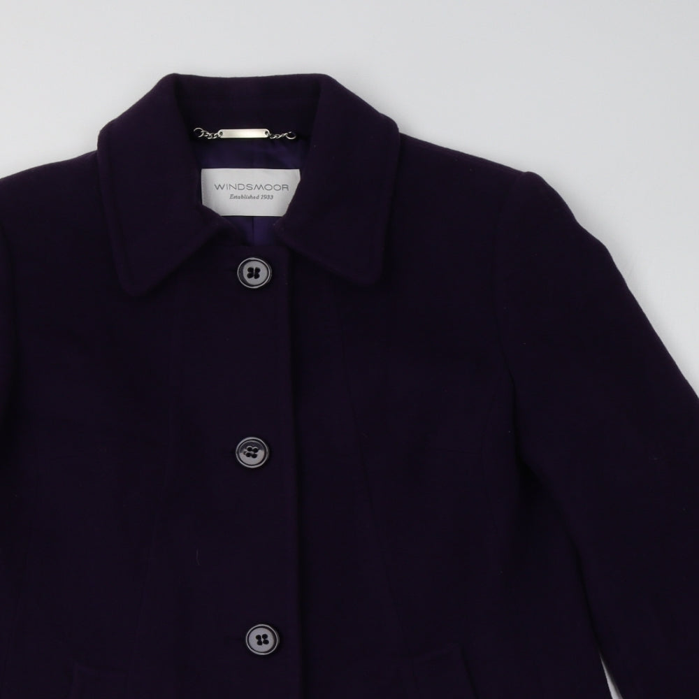 Windsmoor Womens Purple   Pea Coat Coat Size 12