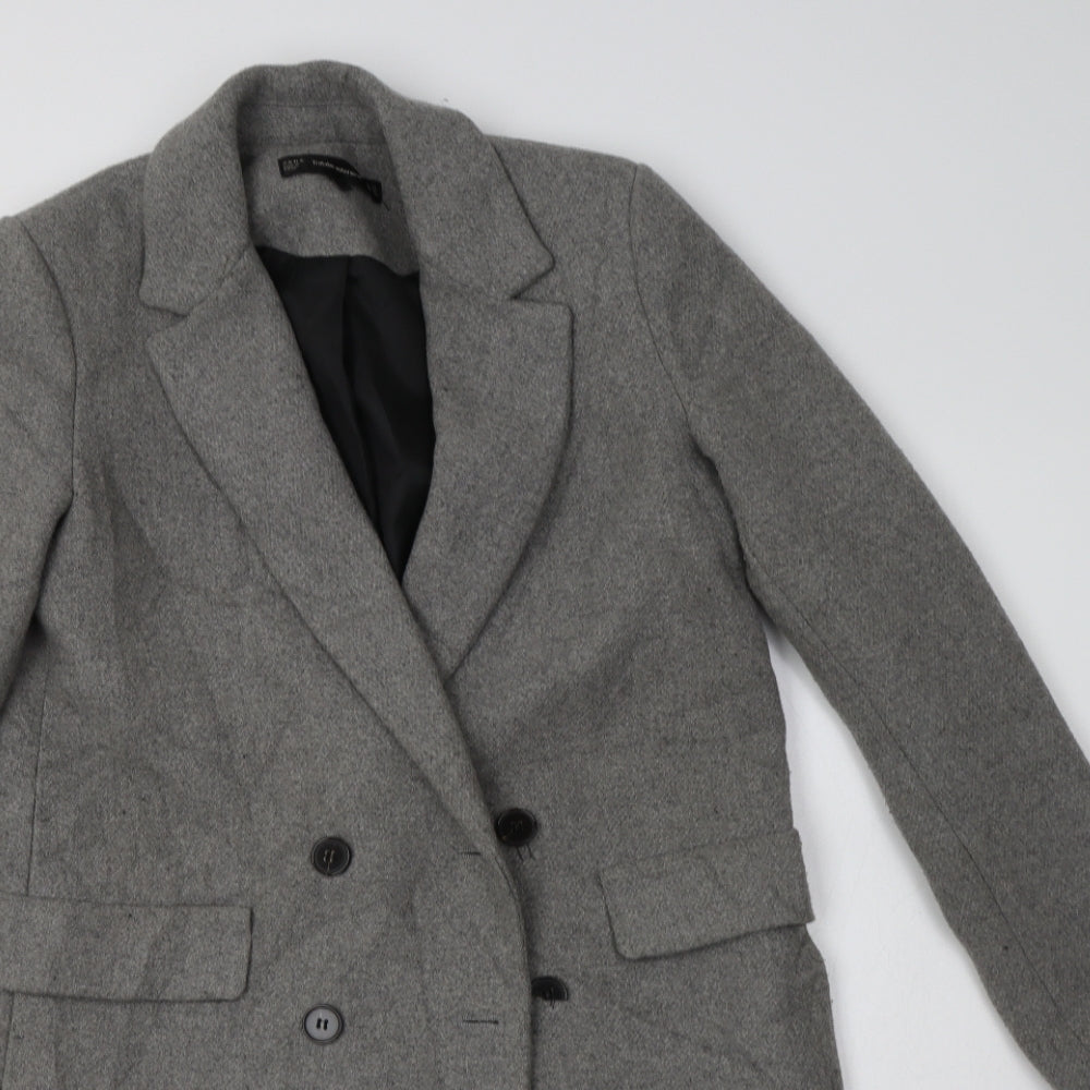 Zara Womens Grey   Overcoat Coat Size XS