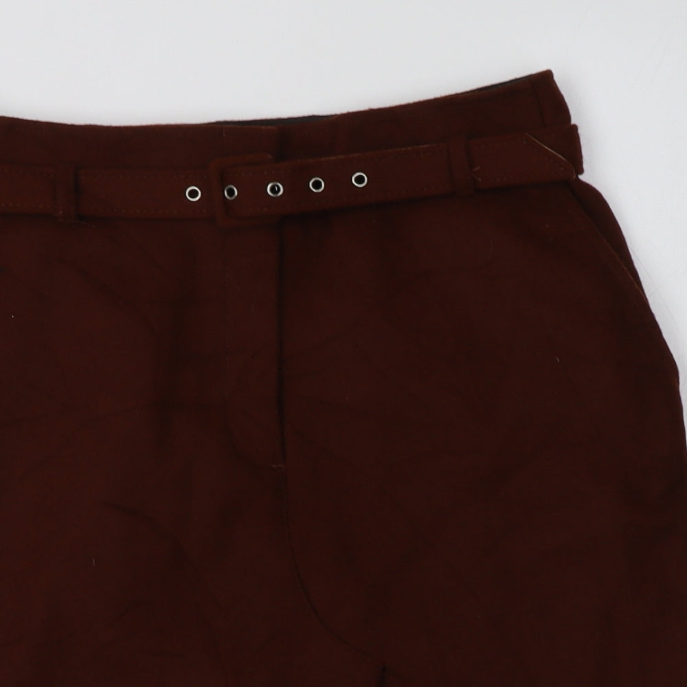 Jigsaw Womens Brown  Wool A-Line Skirt Size 10