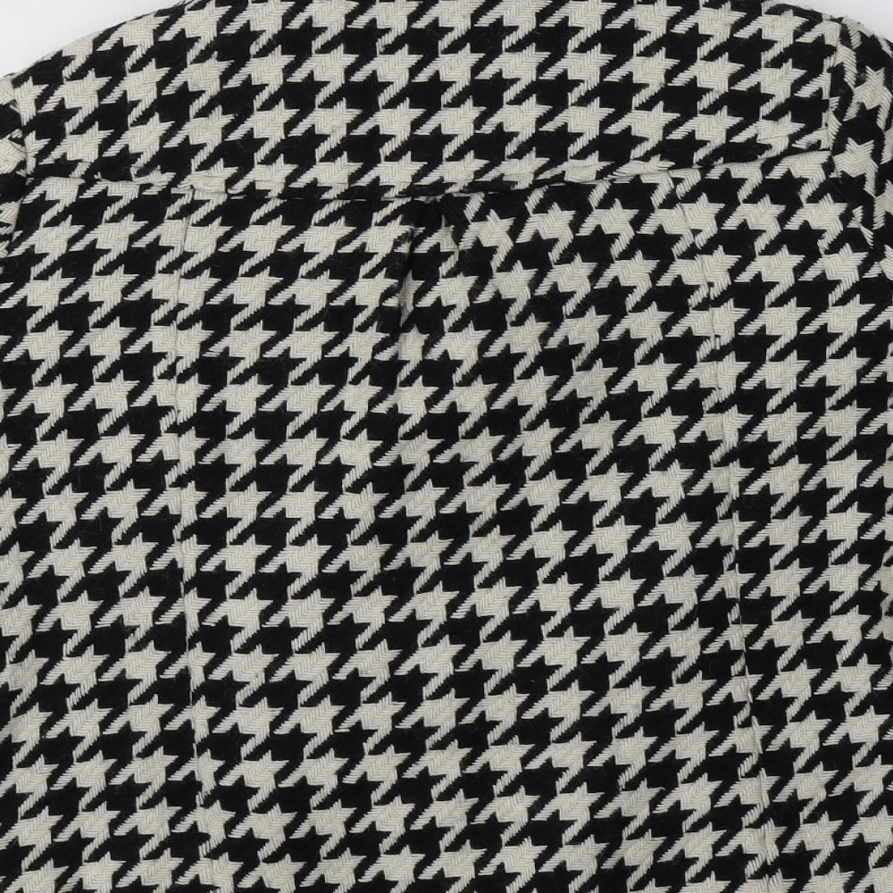 Papaya Womens Black Houndstooth  Jacket Blazer Size 12