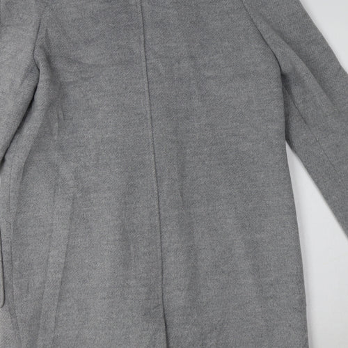 M&S Womens Grey   Overcoat Coat Size 8