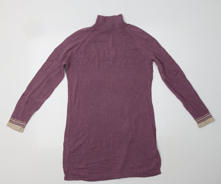 Patra Womens Pink Cotton Jumper Dress Size S Mock Neck