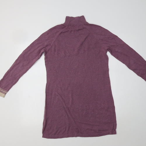 Patra Womens Pink  Cotton Jumper Dress  Size S  Mock Neck