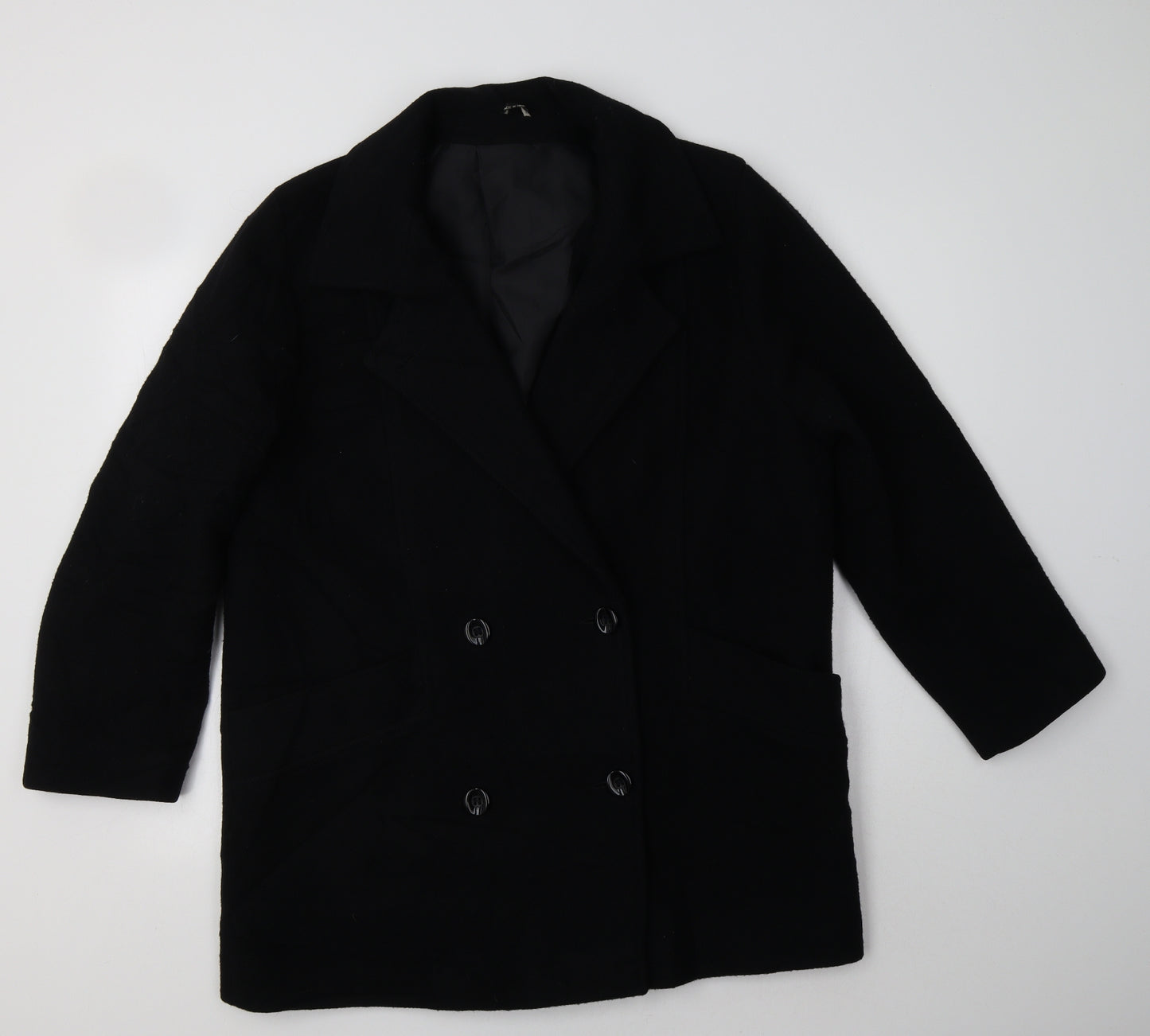 Preworn Womens Black   Pea Coat Coat Size 14