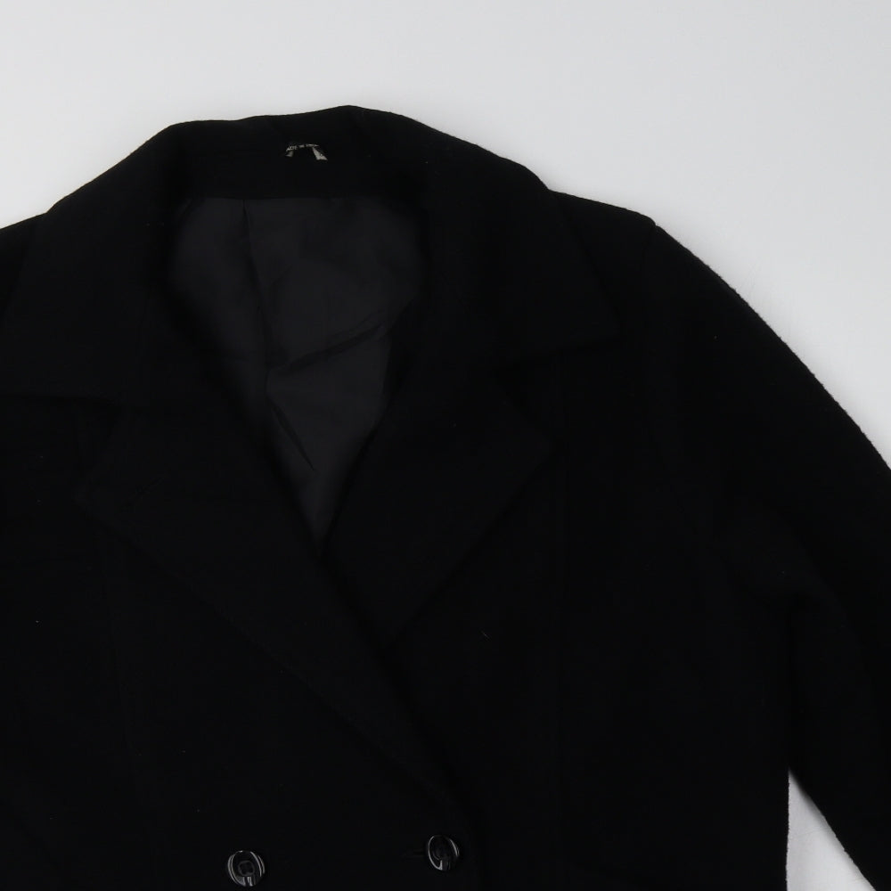 Preworn Womens Black   Pea Coat Coat Size 14