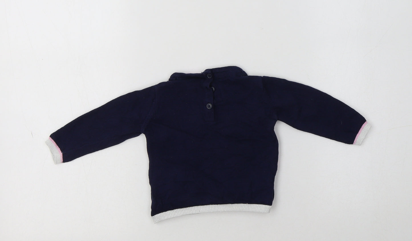 Lily & Jack Baby Blue  100% Cotton Pullover Jumper Size 3-6 Months   - Star Print