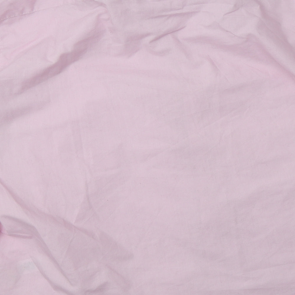 Matalan Mens Pink  Polyester  Dress Shirt Size 18.5 Collared