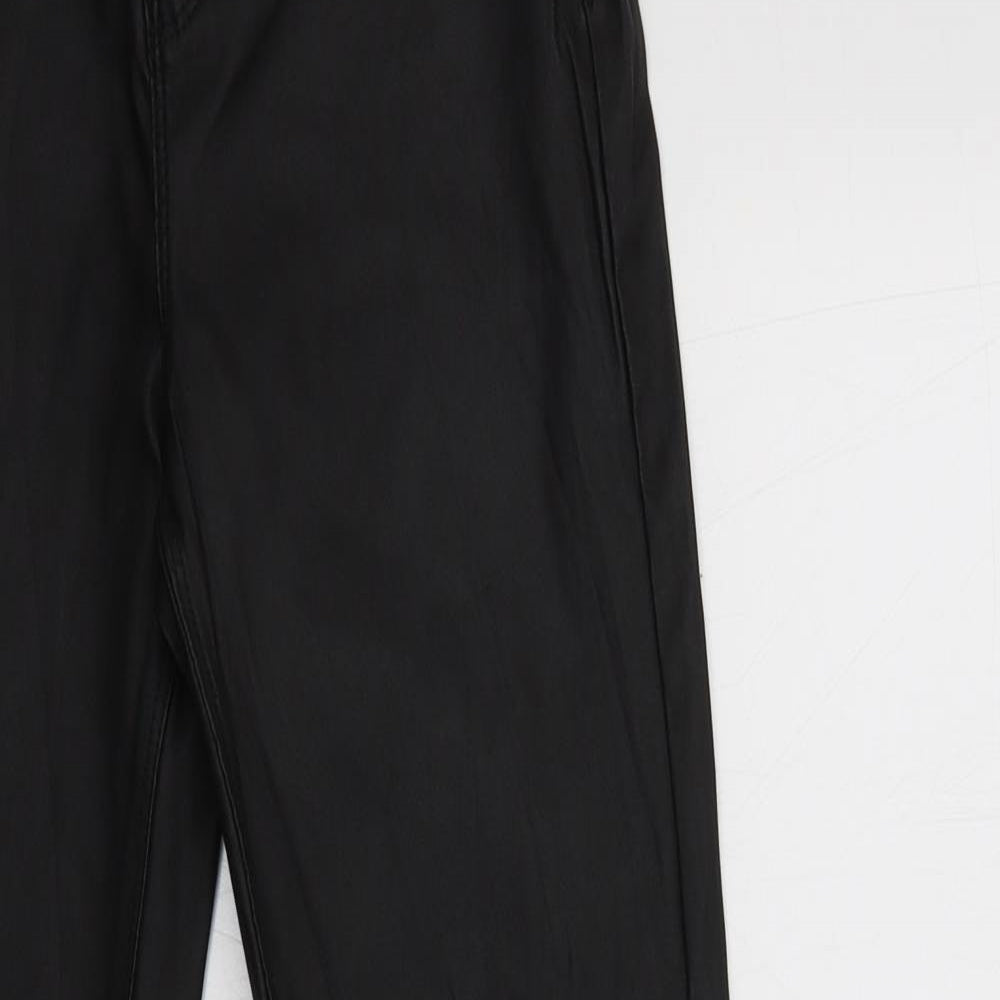 Primark Womens Black  Polyester Jegging Trousers Size 10 L30 in Regular  - Coated