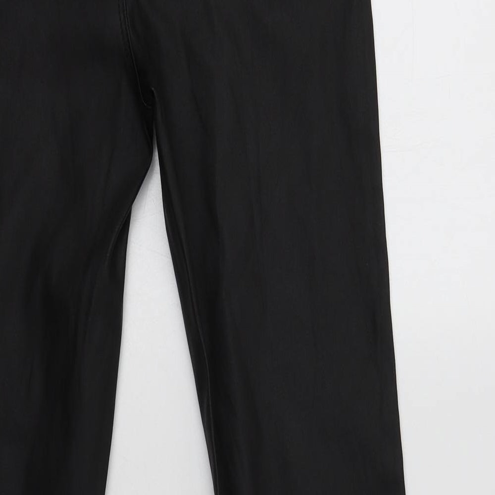 Primark Womens Black  Polyester Jegging Trousers Size 10 L30 in Regular  - Coated