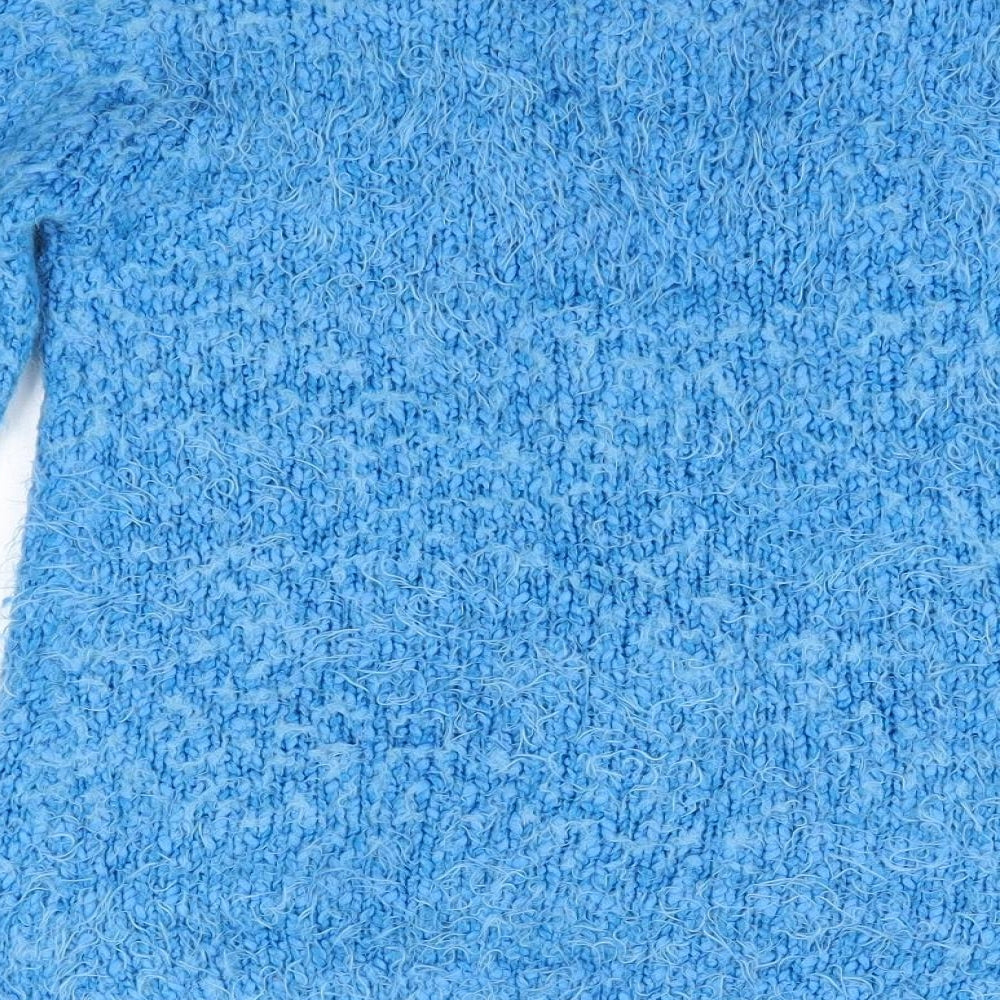 M&S Girls Blue V-Neck  Polyester Cardigan Jumper Size 10-11 Years