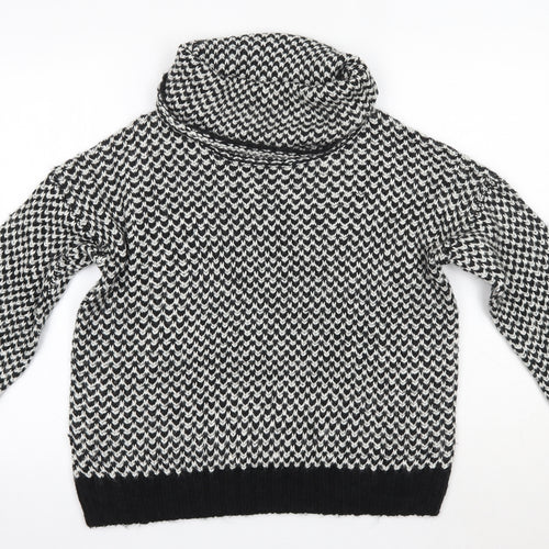 New Look Womens Multicoloured Roll Neck  Acrylic Pullover Jumper Size M
