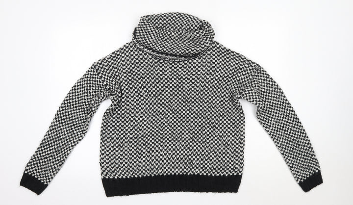 New Look Womens Multicoloured Roll Neck  Acrylic Pullover Jumper Size M