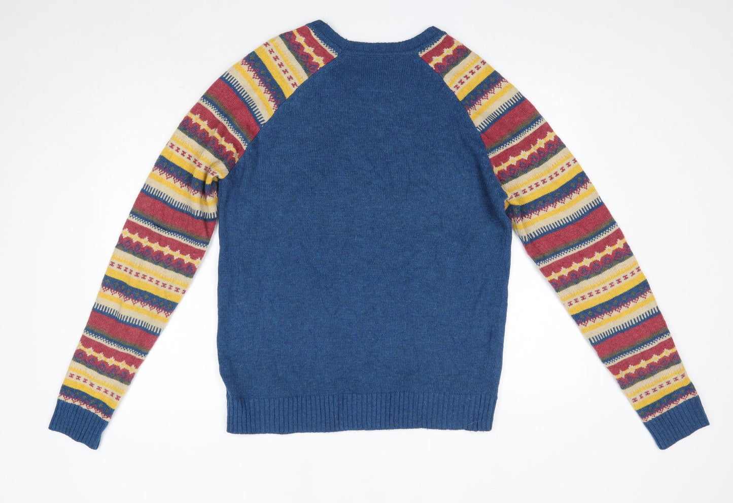Native Youth Mens Multicoloured Round Neck  Acrylic Pullover Jumper Size XL