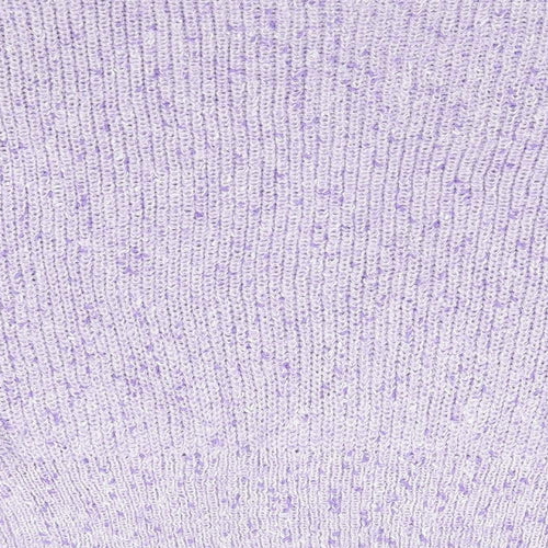George Womens Purple Round Neck  Acrylic Pullover Jumper Size L