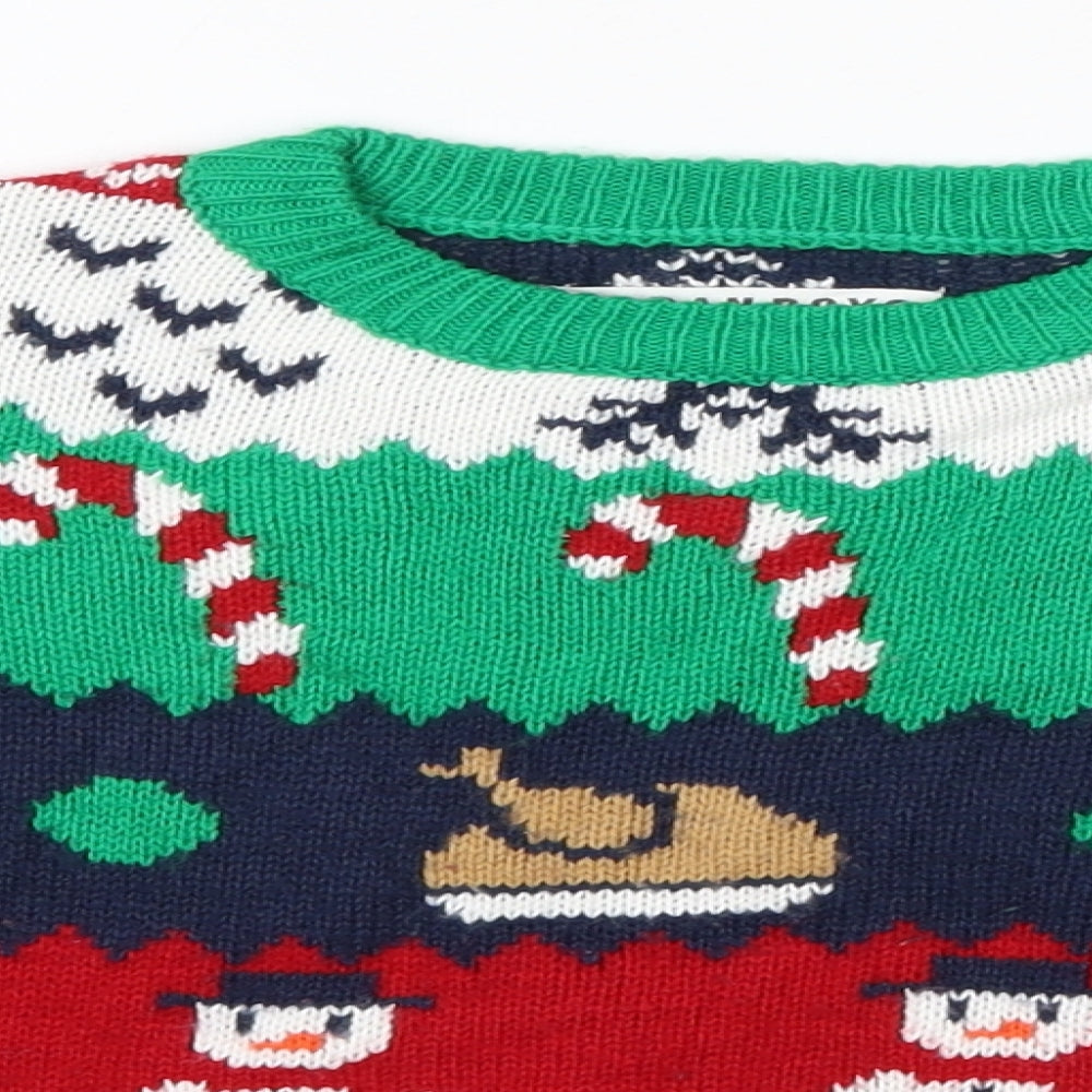 Matalan Boys Multicoloured Round Neck  Acrylic Pullover Jumper Size 5 Years   - Christmas