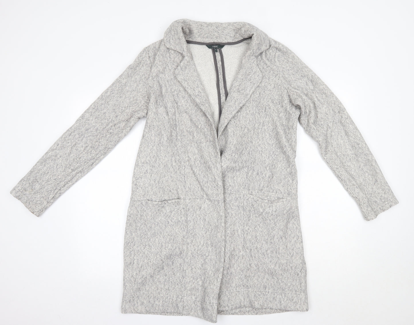 NEXT Womens Grey V-Neck  Cotton Cardigan Jumper Size 10