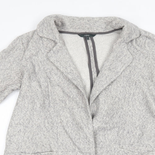 NEXT Womens Grey V-Neck  Cotton Cardigan Jumper Size 10