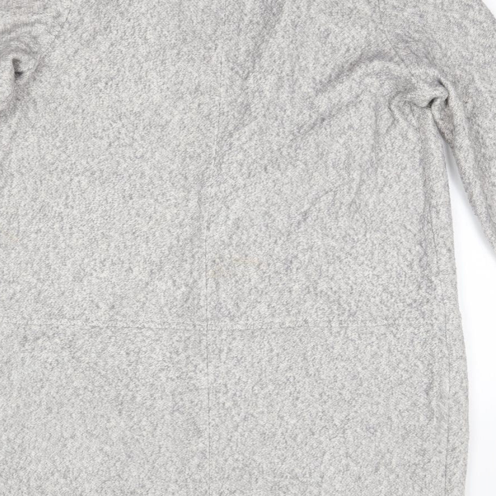 NEXT Womens Grey V-Neck  Cotton Cardigan Jumper Size 10