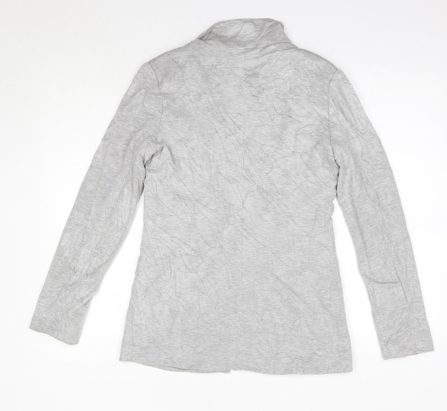 Oasis Womens Grey V-Neck  Viscose Cardigan Jumper Size 6