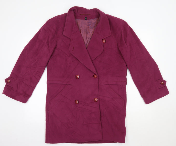 Manfred Mettner Womens Pink Overcoat Coat Size 6