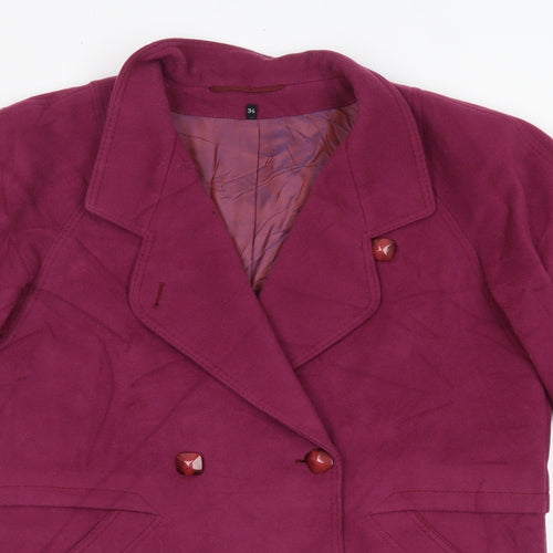 Manfred Mettner Womens Pink   Overcoat Coat Size 6