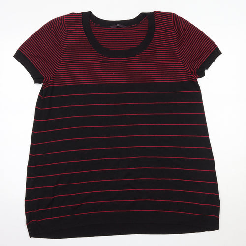 Evans Womens Multicoloured Striped Acrylic Jumper Dress  Size 20  Round Neck