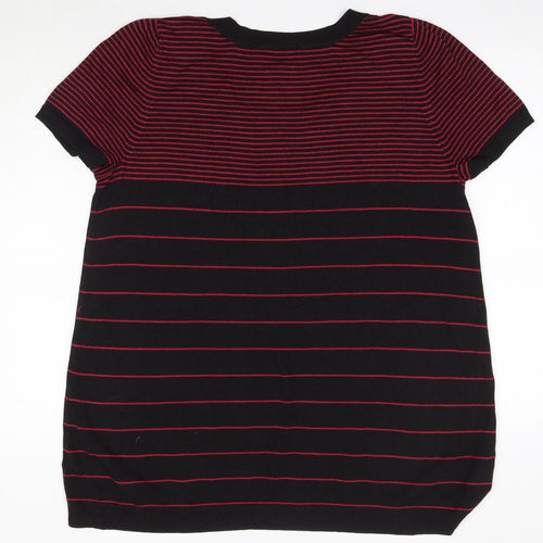 Evans Womens Multicoloured Striped Acrylic Jumper Dress  Size 20  Round Neck