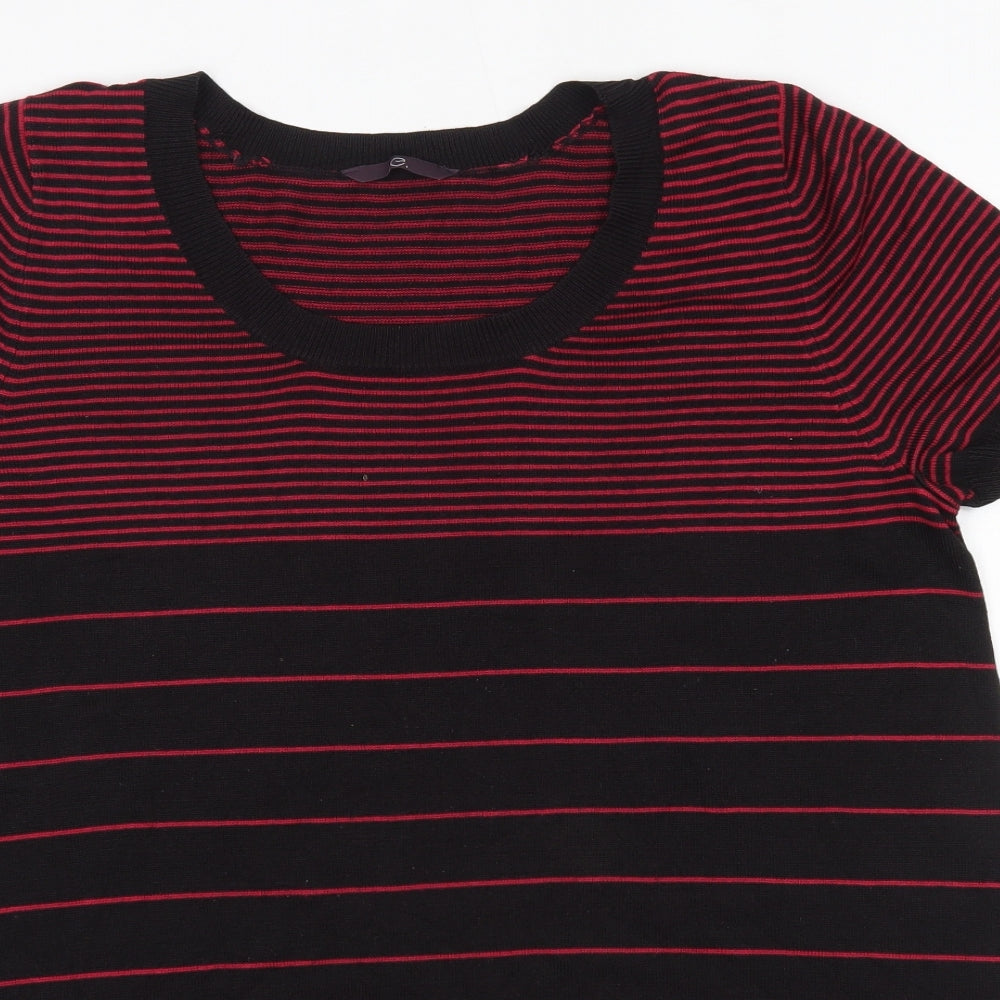 Evans Womens Multicoloured Striped Acrylic Jumper Dress  Size 20  Round Neck