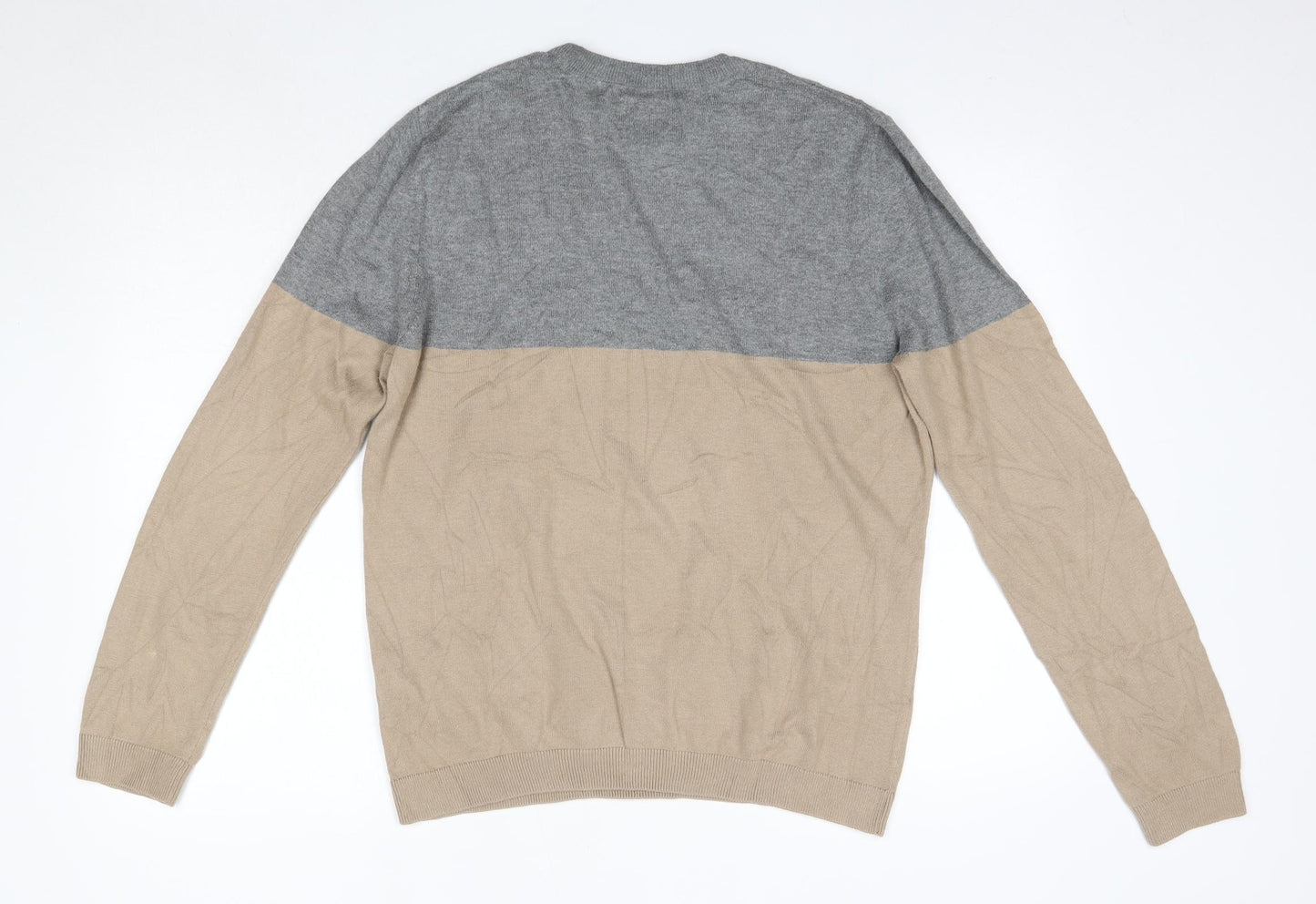 Topman Mens Multicoloured Round Neck  Acrylic Pullover Jumper Size M