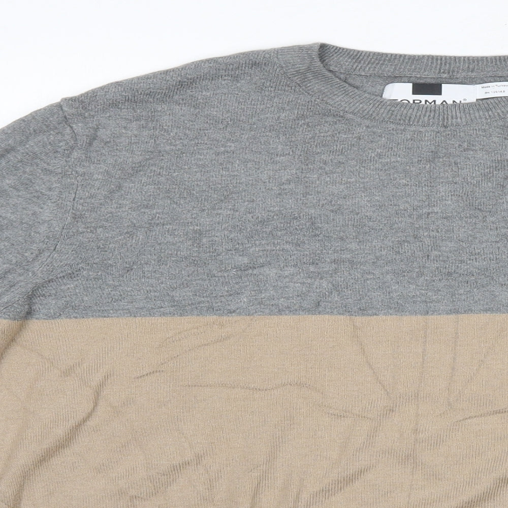 Topman Mens Multicoloured Round Neck  Acrylic Pullover Jumper Size M
