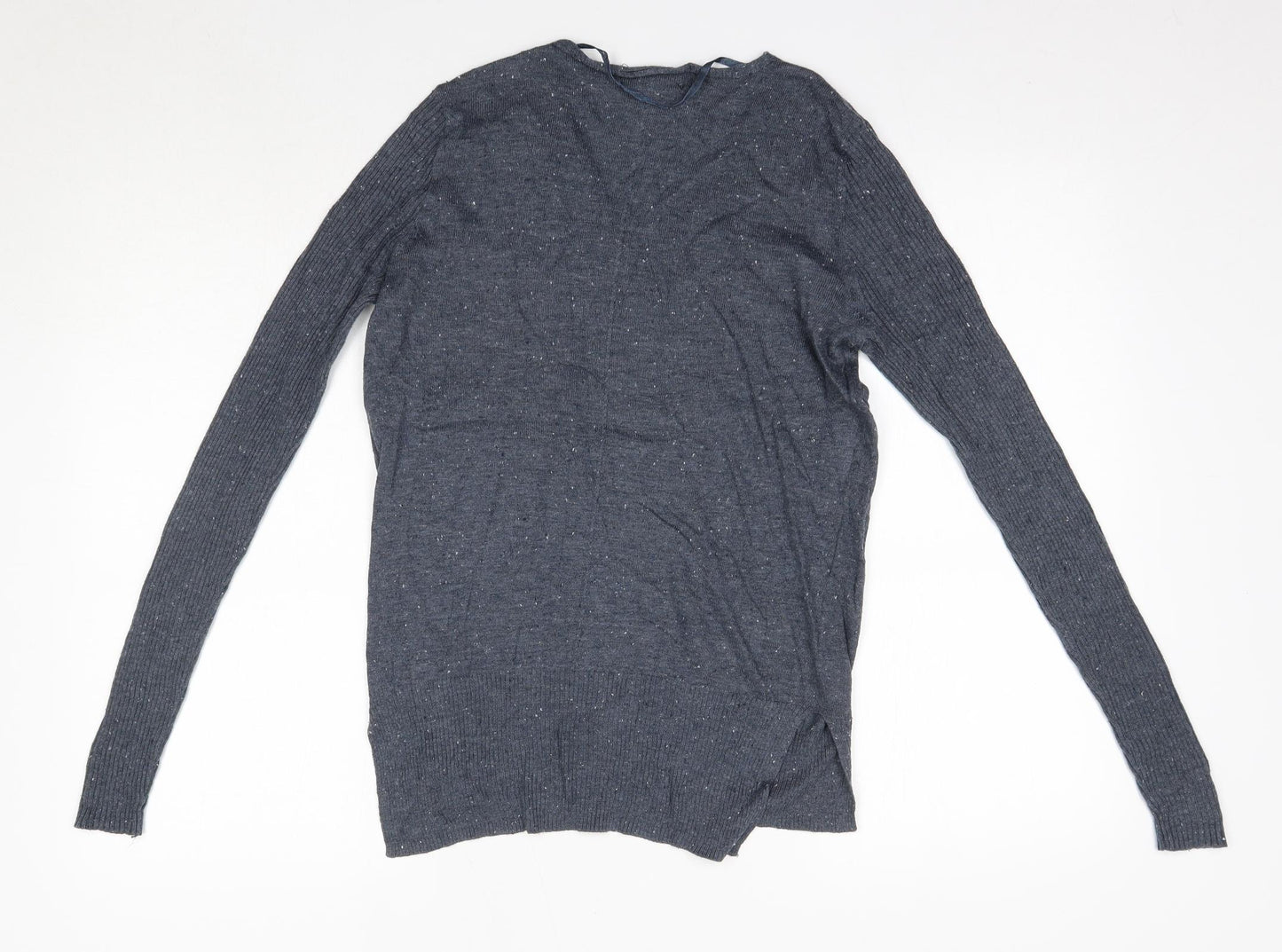 Primark Womens Blue V-Neck  Acrylic Pullover Jumper Size 8
