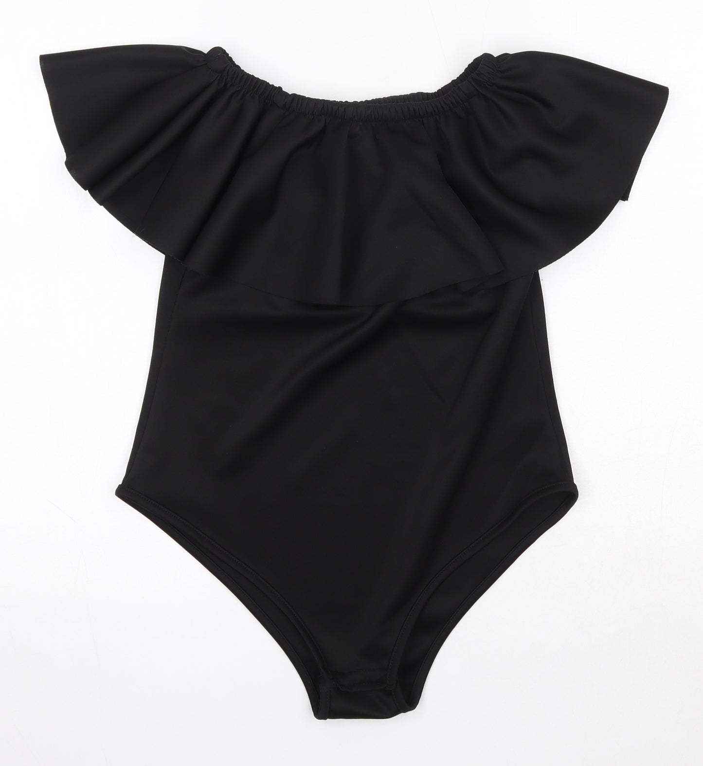 Silk Womens Black  Polyester Bodysuit One-Piece Size 12