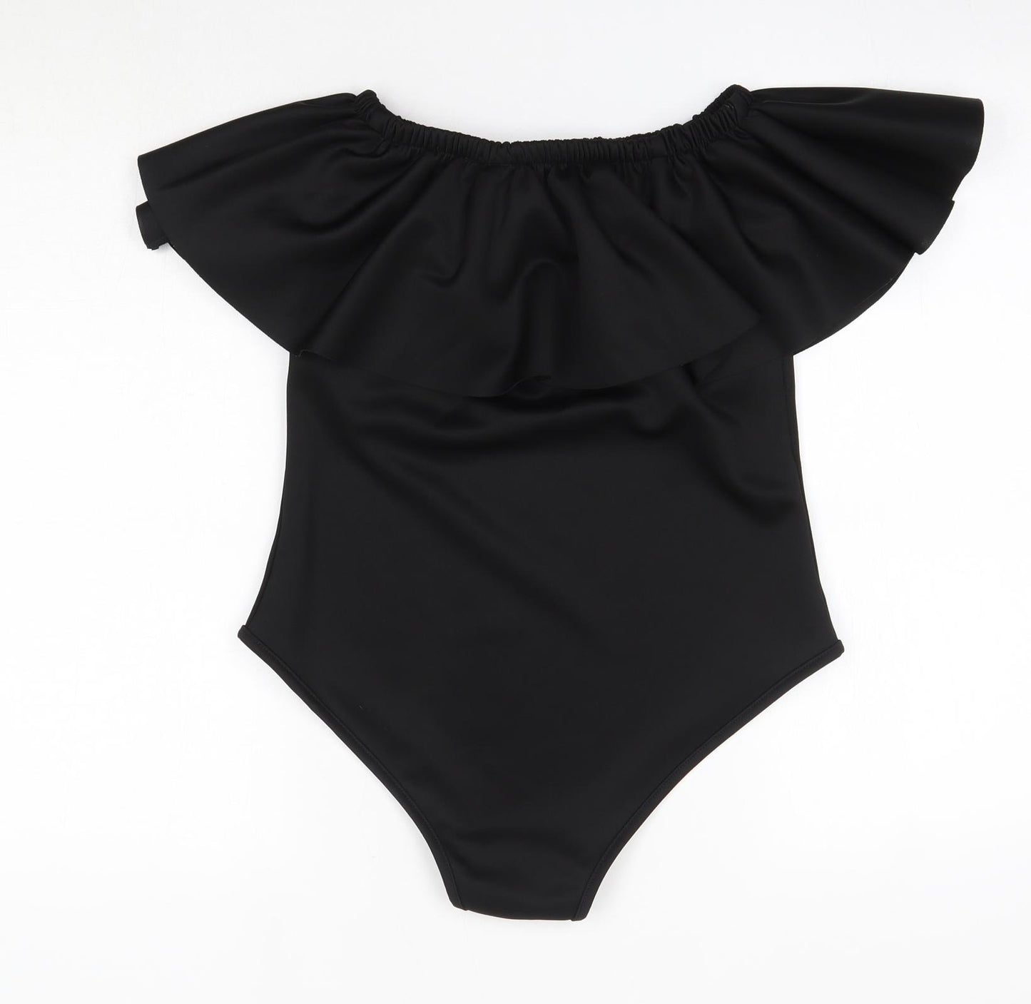 Silk Womens Black  Polyester Bodysuit One-Piece Size 12