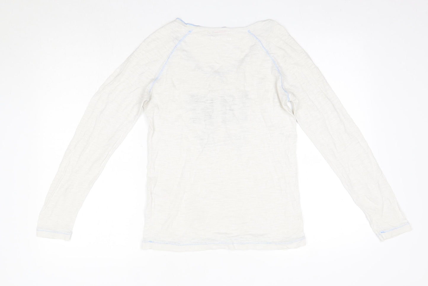Berenice Womens White  Linen Basic Blouse Size S Round Neck
