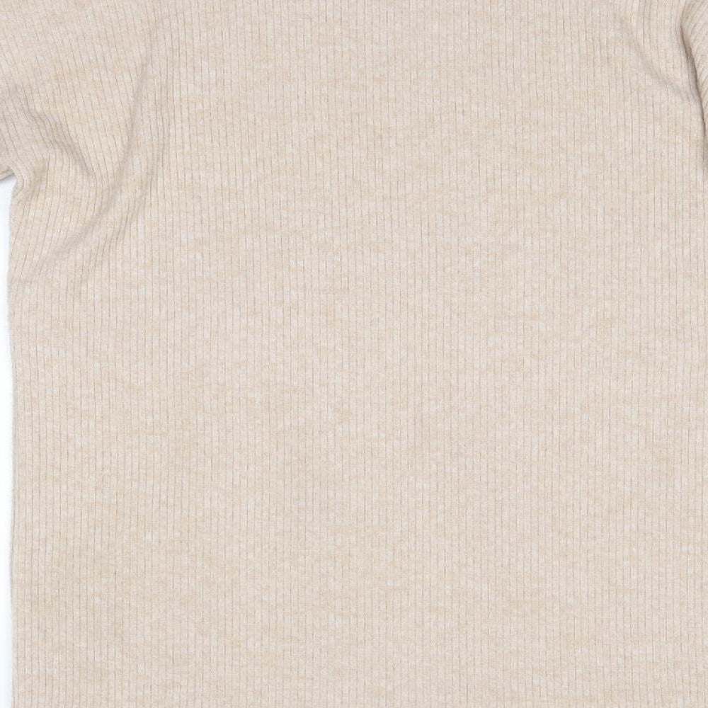 TU Womens Beige  Polyester Jumper Dress  Size 14  Round Neck