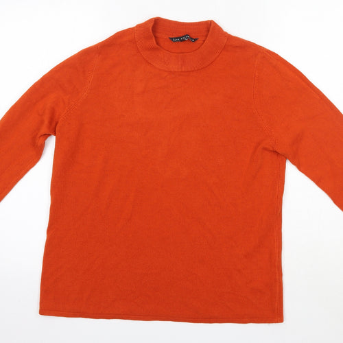 Bonmarché Womens Orange Round Neck  Acrylic Pullover Jumper Size 14