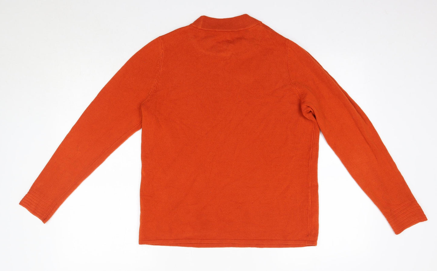 Bonmarché Womens Orange Round Neck  Acrylic Pullover Jumper Size 14