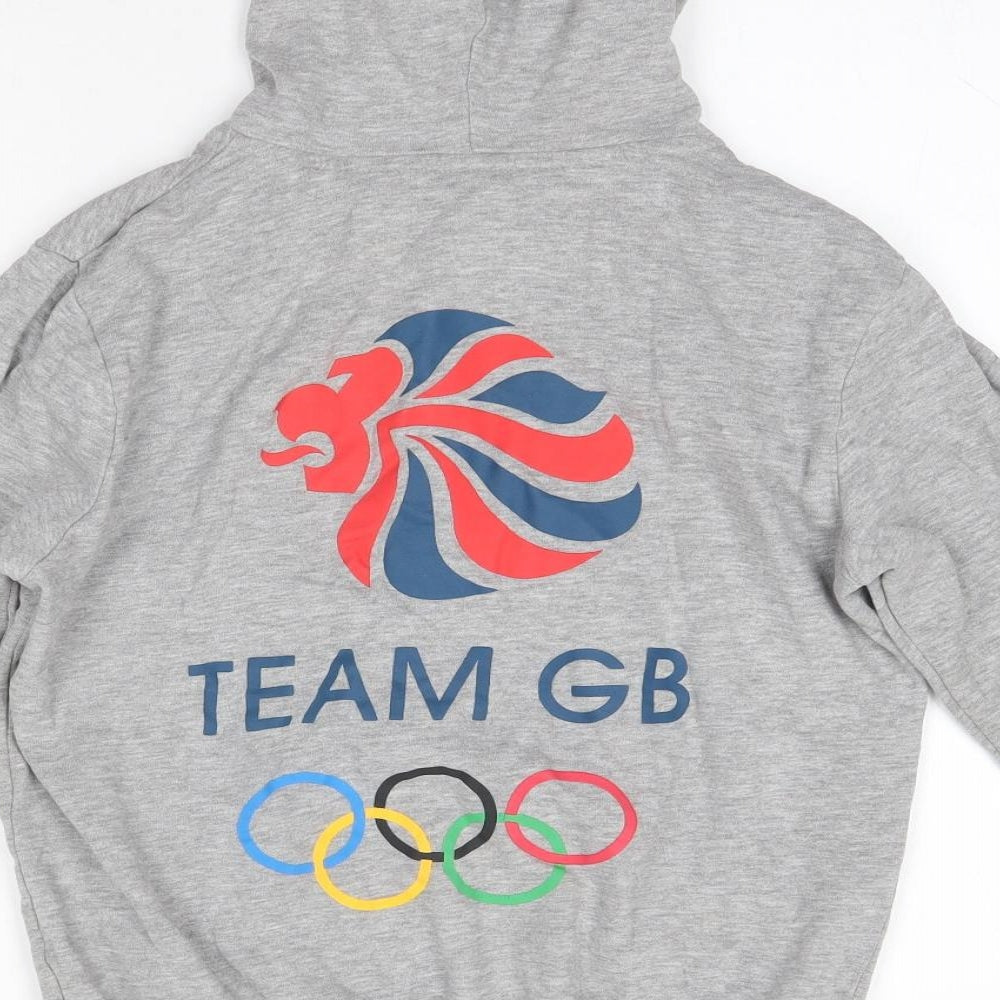 Team GB Boys Grey  Cotton Pullover Hoodie Size 11-12 Years