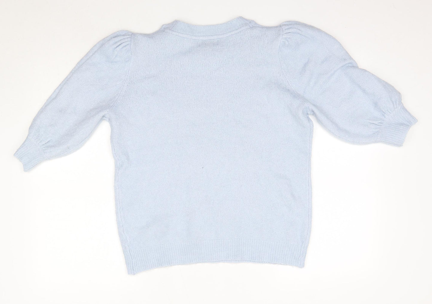 Matalan Womens Blue Round Neck  Acrylic Pullover Jumper Size M