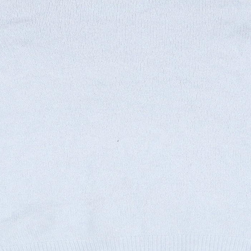 Matalan Womens Blue Round Neck  Acrylic Pullover Jumper Size M