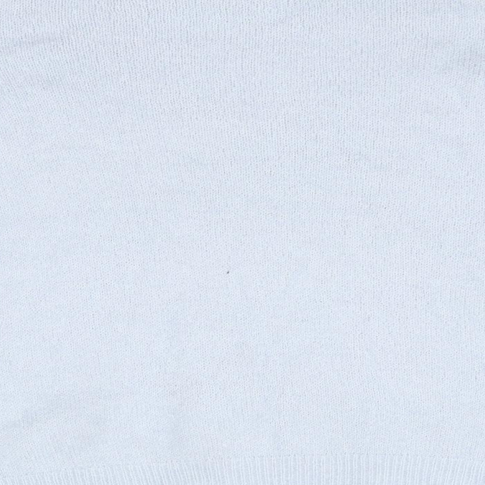 Matalan Womens Blue Round Neck  Acrylic Pullover Jumper Size M